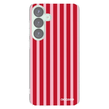 Picasee silikonový průhledný obal pro Samsung Galaxy S25+ 5G - Lines red