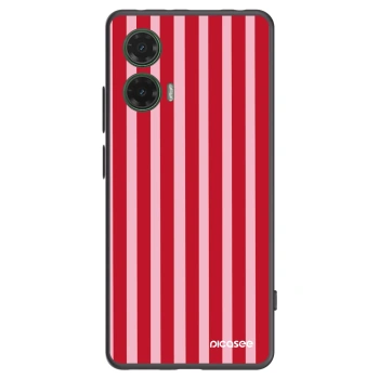 Picasee silikonový černý obal pro Motorola Moto G35 5G - Lines red