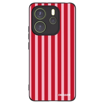 Picasee silikonový černý obal pro Xiaomi Redmi Note 14 4G - Lines red