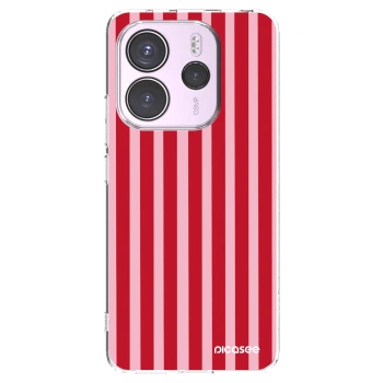 Picasee silikonový průhledný obal pro Xiaomi Redmi Note 14 4G - Lines red
