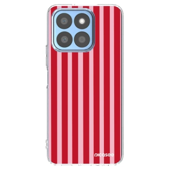 Picasee silikonový průhledný obal pro Honor X8c - Lines red