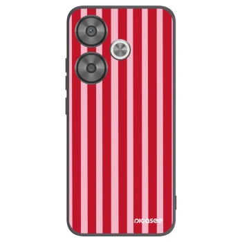 Picasee silikonový černý obal pro Xiaomi Poco F6 - Lines red