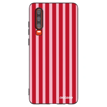 Picasee silikonový černý obal pro Huawei P30 - Lines red