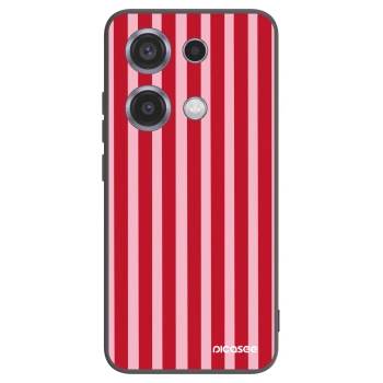 Picasee silikonový černý obal pro Xiaomi Redmi Note 14S - Lines red