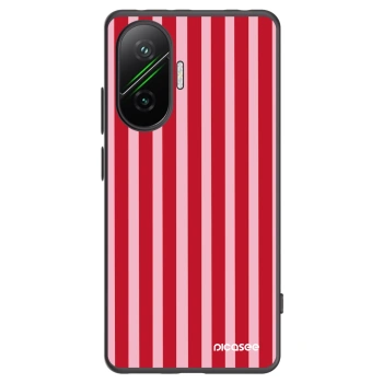 Picasee silikonový černý obal pro Xiaomi Poco F7 5G - Lines red