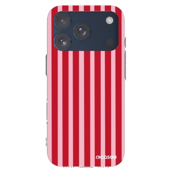 Picasee silikonový průhledný obal pro Apple iPhone 17 Pro - Lines red