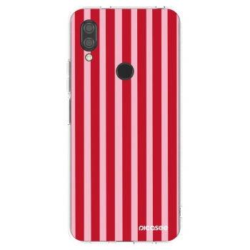 Picasee silikonový průhledný obal pro Xiaomi Redmi 7 - Lines red