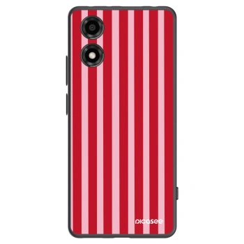 Picasee silikonový černý obal pro Motorola Moto E14 - Lines red