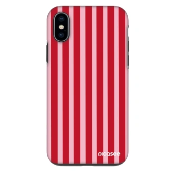 Obal pro Apple iPhone X/XS - Lines red