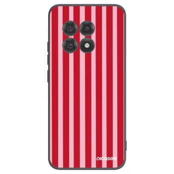 Picasee silikonový černý obal pro OnePlus 13R 5G - Lines red