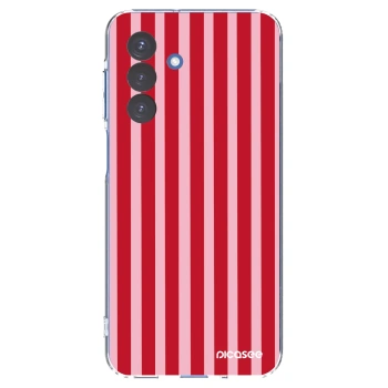 Picasee silikonový průhledný obal pro Samsung Galaxy A17 5G - Lines red