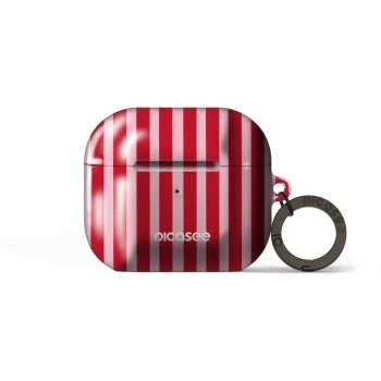 Obal pro Apple AirPods 3 - Lines red