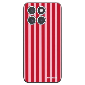 Picasee silikonový černý obal pro Motorola Edge 70 Fusion - Lines red