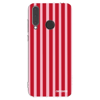 Picasee silikonový průhledný obal pro Honor 20 Lite - Lines red