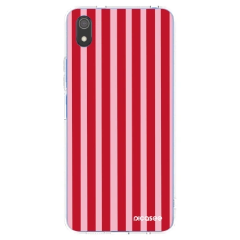 Picasee silikonový průhledný obal pro Xiaomi Redmi 7A - Lines red