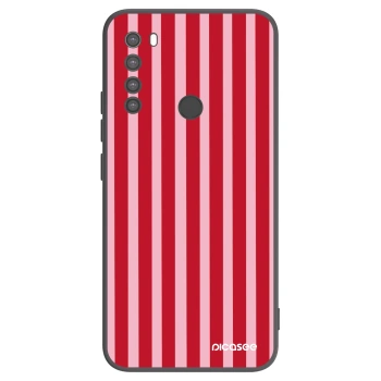 Picasee silikonový černý obal pro Xiaomi Redmi Note 8 - Lines red