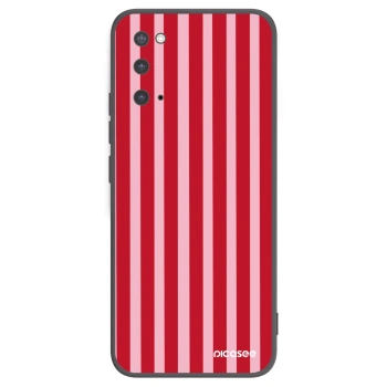 Picasee silikonový černý obal pro Samsung Galaxy S20 G980F - Lines red