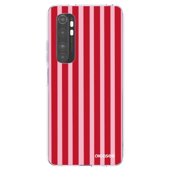 Picasee silikonový průhledný obal pro Xiaomi Mi Note 10 Lite - Lines red