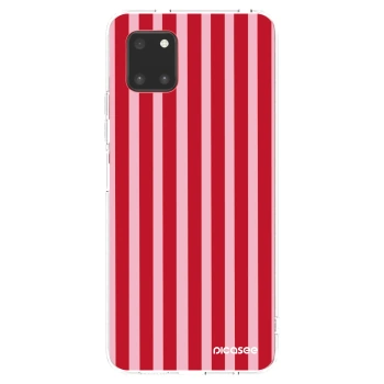 Picasee silikonový průhledný obal pro Samsung Galaxy Note 10 Lite N770F - Lines red