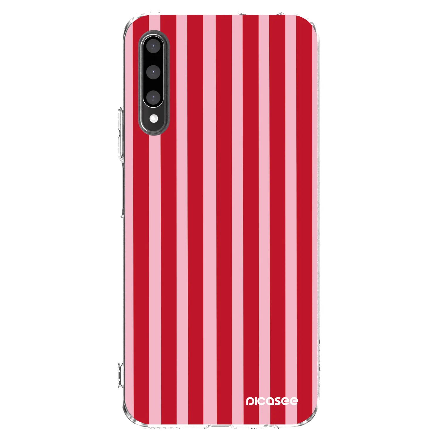 Picasee silikonový průhledný obal pro Honor 9X Pro - Lines red