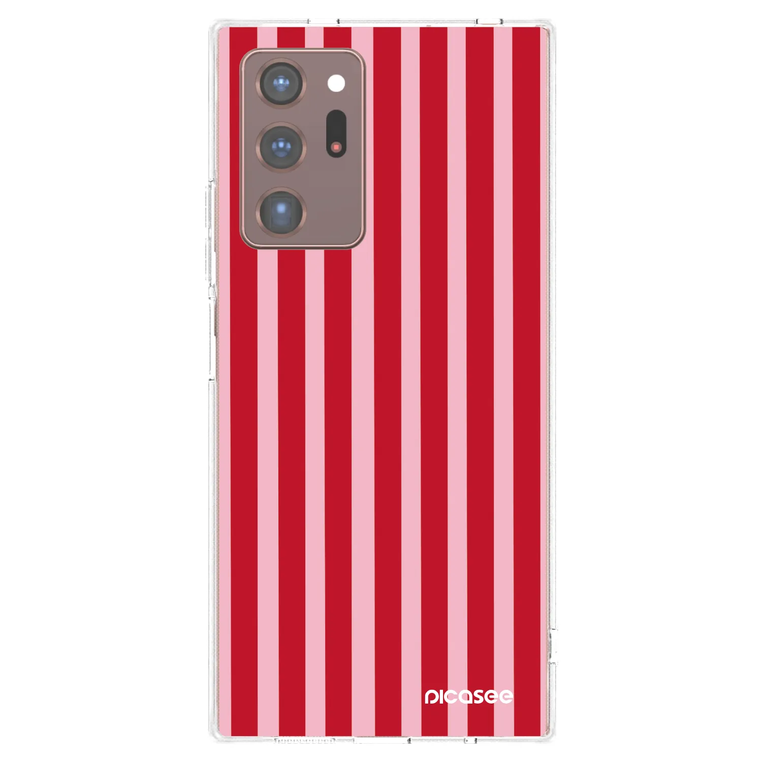 Picasee silikonový průhledný obal pro Samsung Galaxy Note 20 Ultra - Lines red