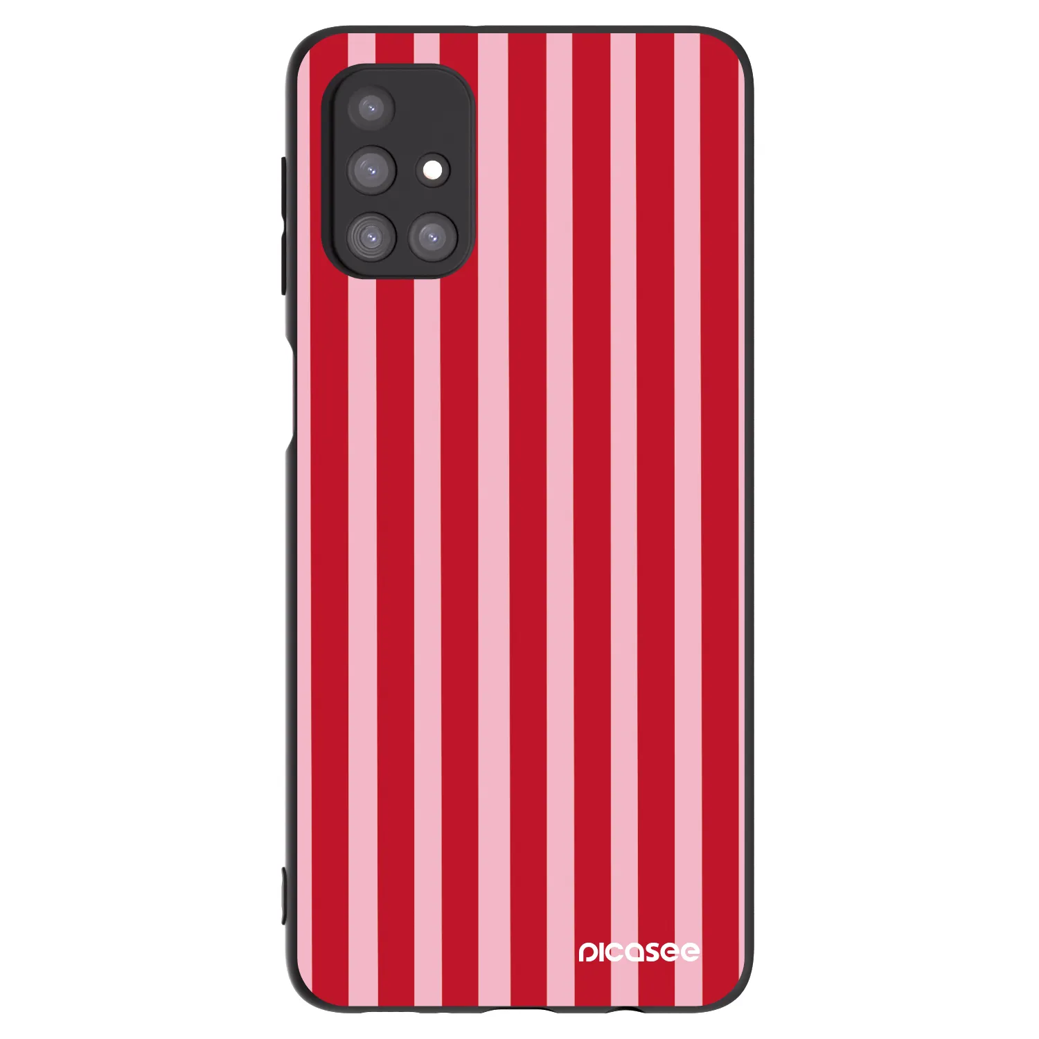 Picasee silikonový černý obal pro Samsung Galaxy M31s - Lines red