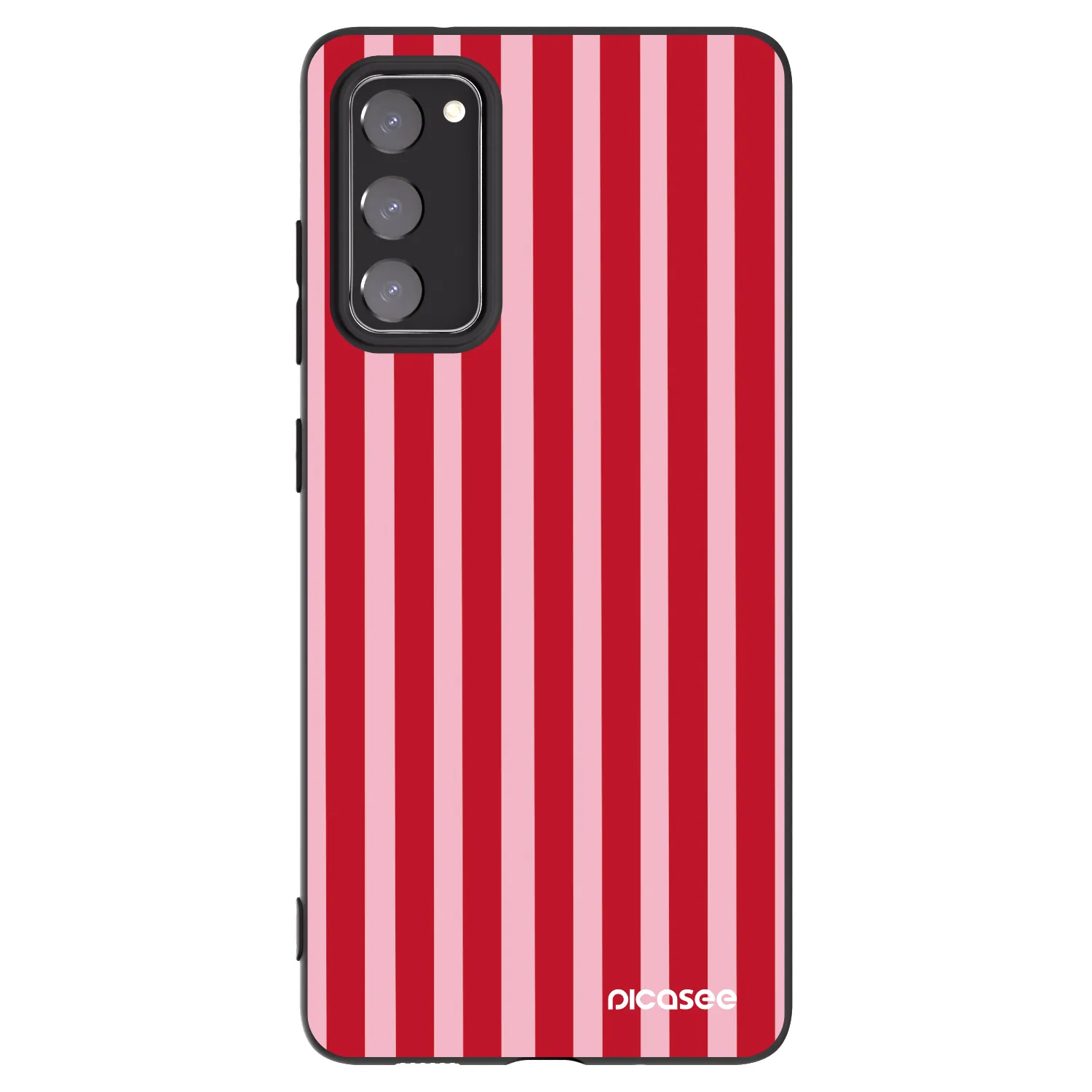 Picasee silikonový černý obal pro Samsung Galaxy S20 FE - Lines red