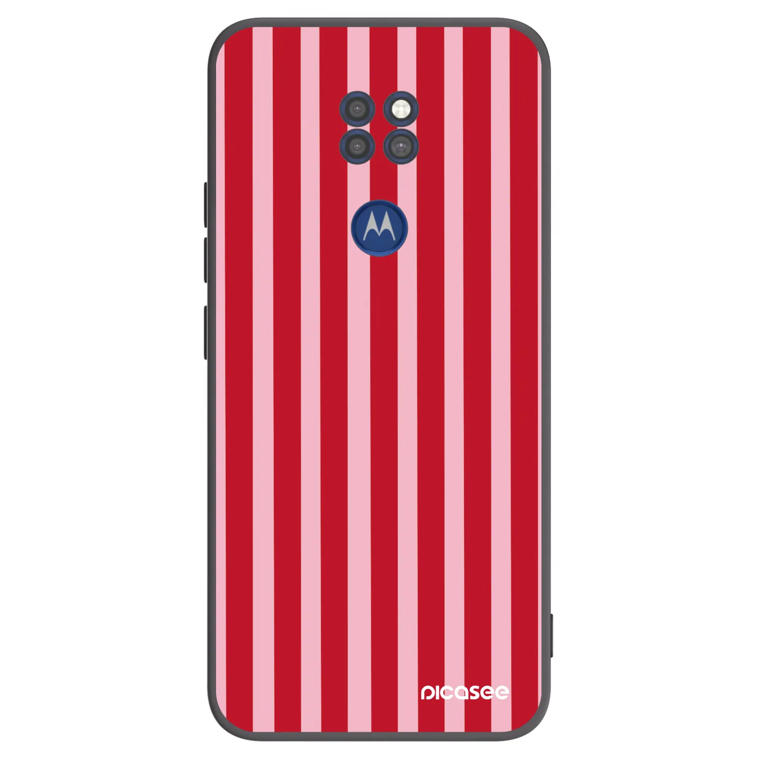 Picasee silikonový černý obal pro Motorola Moto G9 Play - Lines red