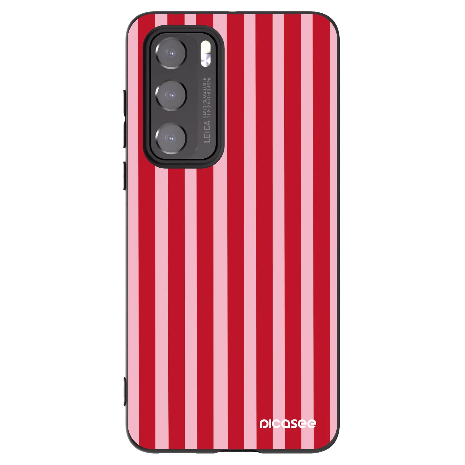 Picasee silikonový černý obal pro Huawei P40 - Lines red
