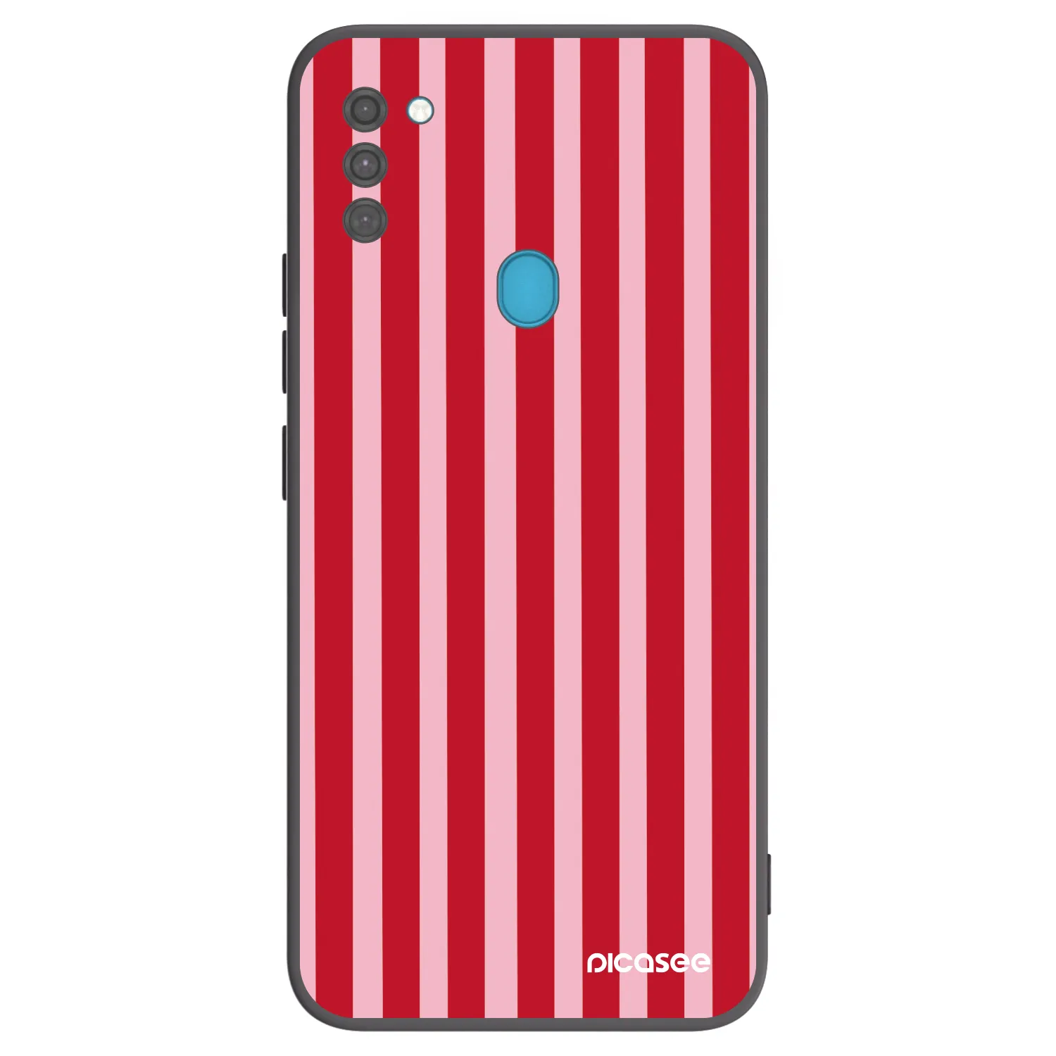 Picasee silikonový černý obal pro Samsung Galaxy M11 - Lines red