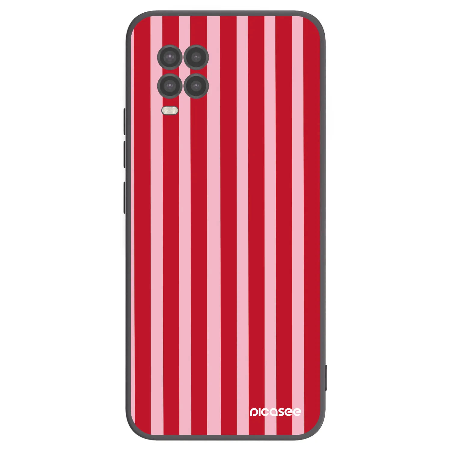 Picasee silikonový černý obal pro Xiaomi Mi 10 Lite - Lines red