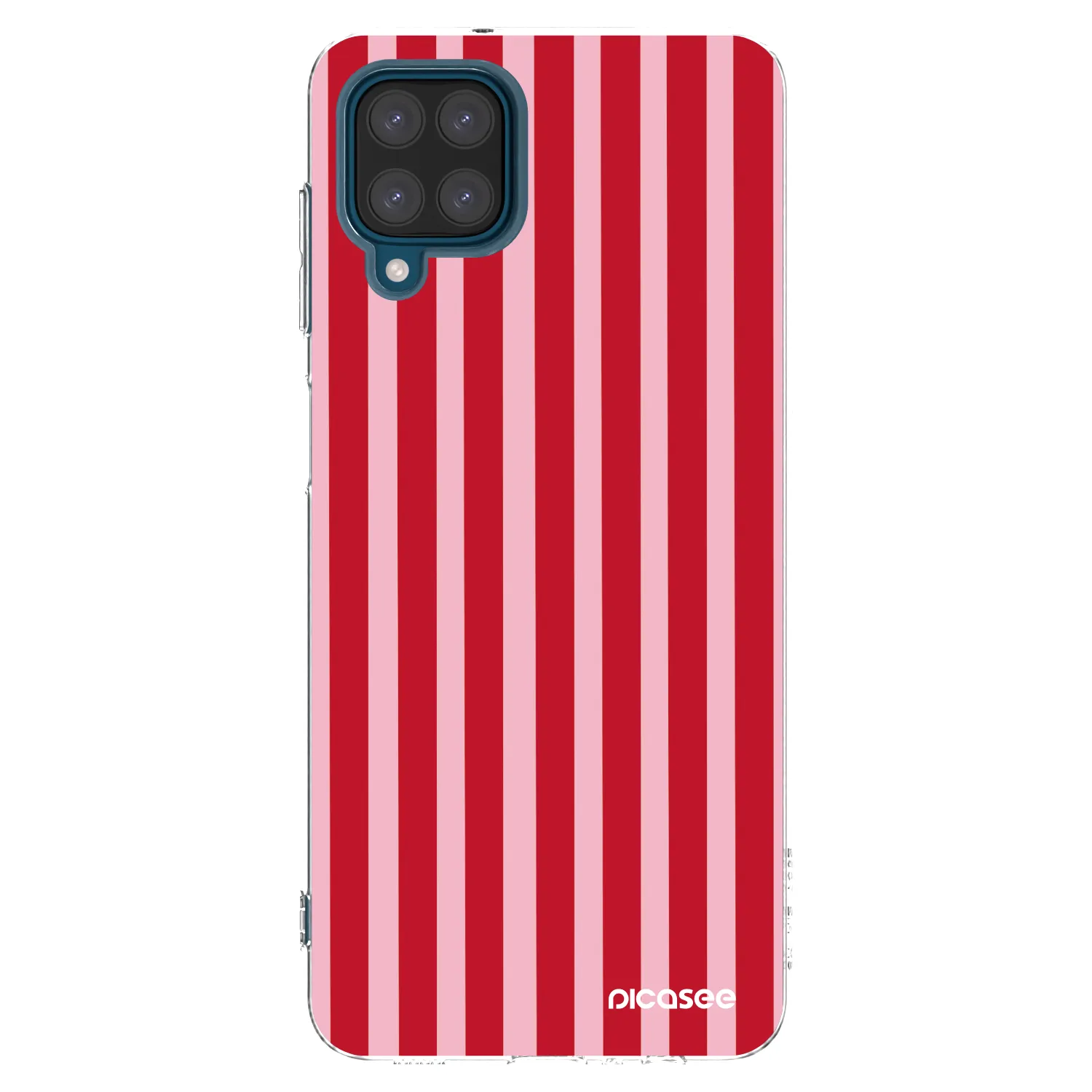 Picasee silikonový průhledný obal pro Samsung Galaxy A12 A125F - Lines red