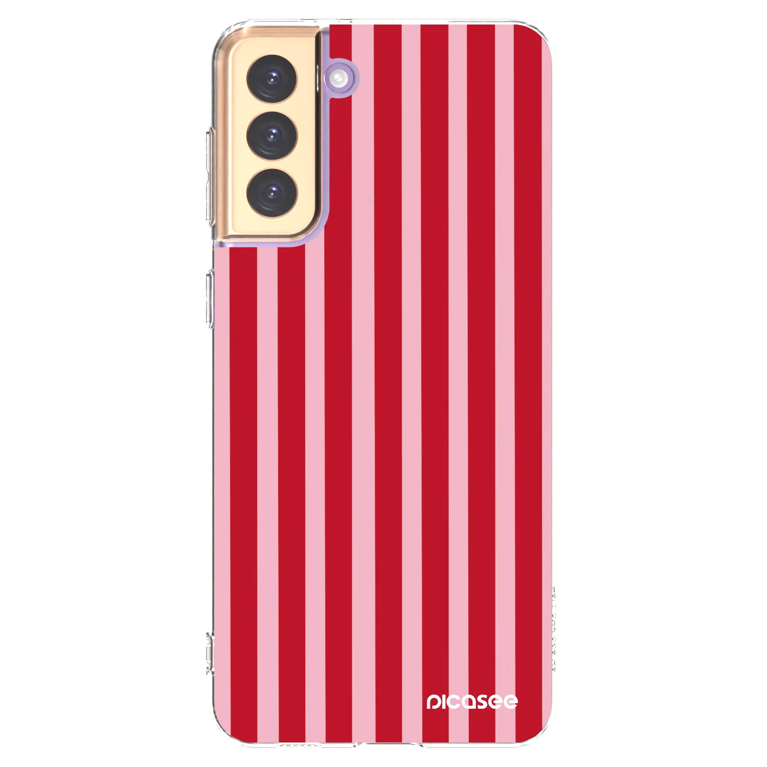 Picasee silikonový průhledný obal pro Samsung Galaxy S21+ 5G G996F - Lines red