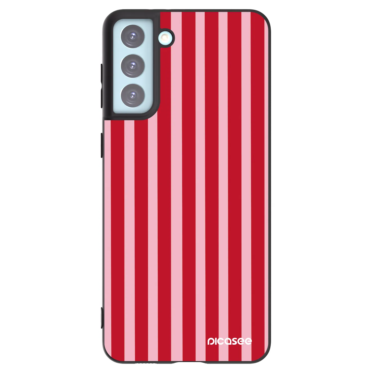 Picasee silikonový černý obal pro Samsung Galaxy S21+ 5G G996F - Lines red