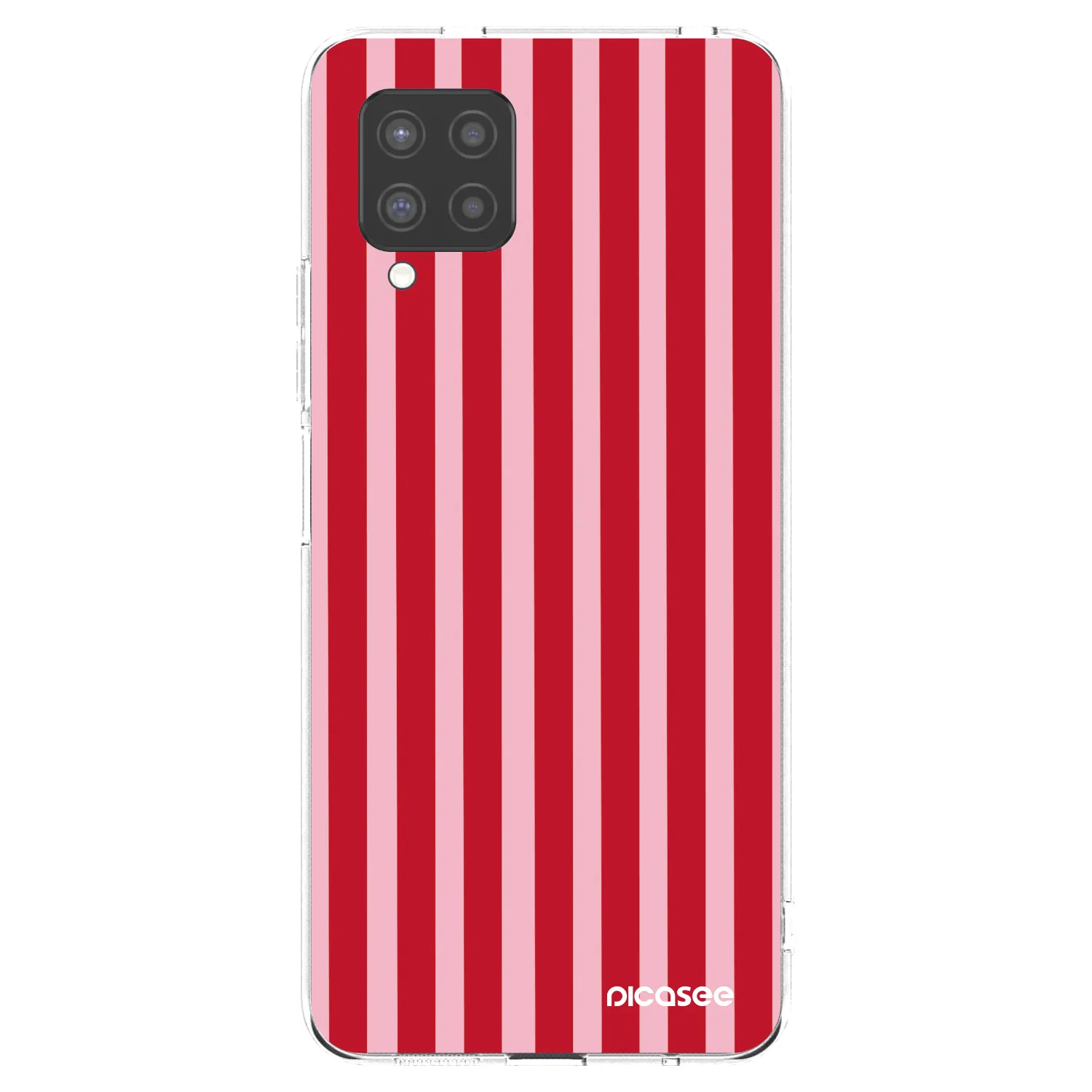 Picasee silikonový průhledný obal pro Samsung Galaxy A42 A426B - Lines red