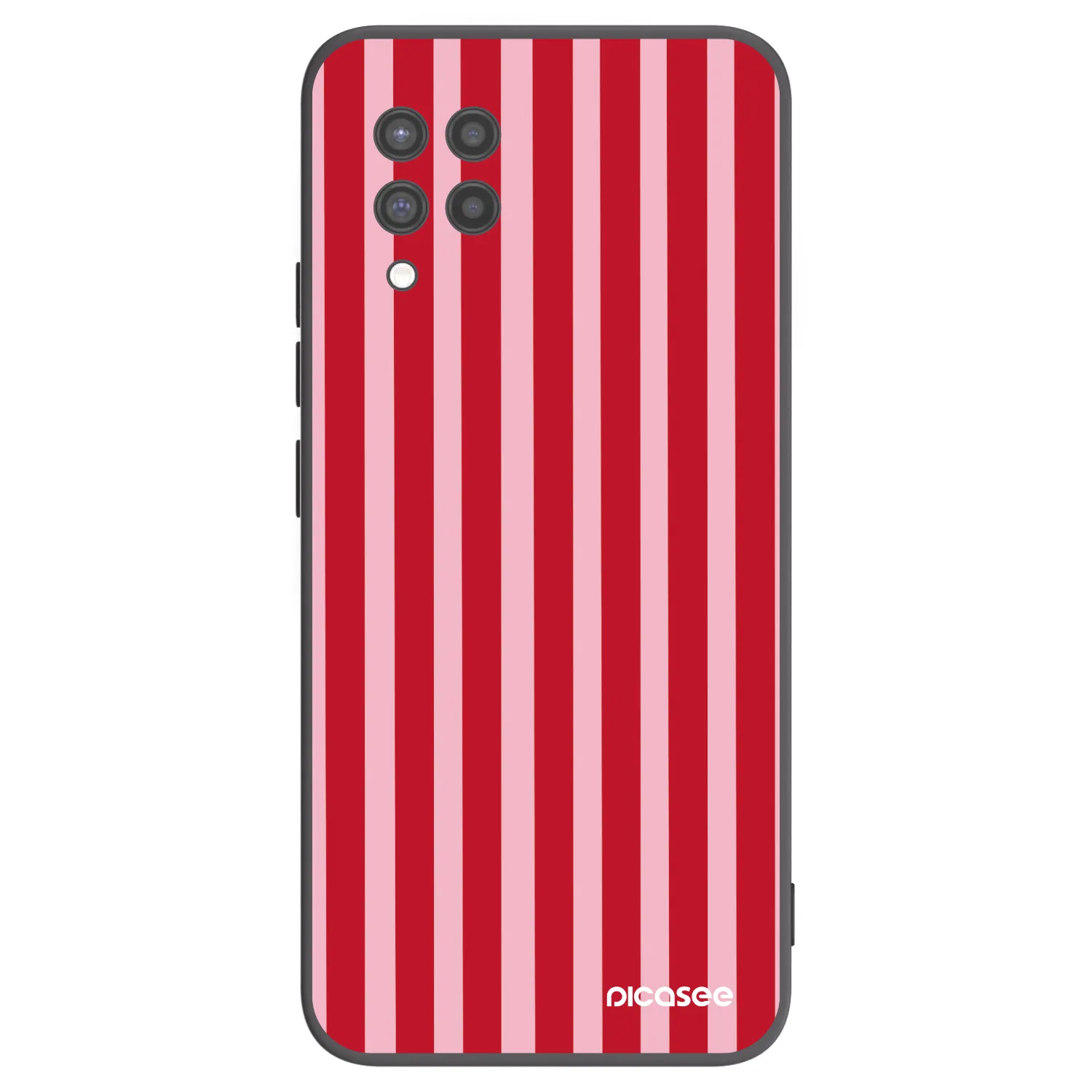 Picasee silikonový černý obal pro Samsung Galaxy A42 A426B - Lines red