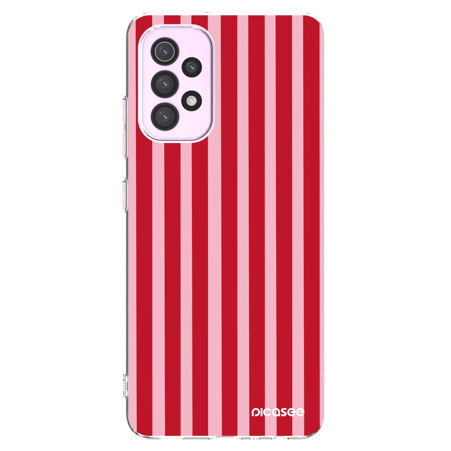 Picasee silikonový průhledný obal pro Samsung Galaxy A32 5G A326B - Lines red