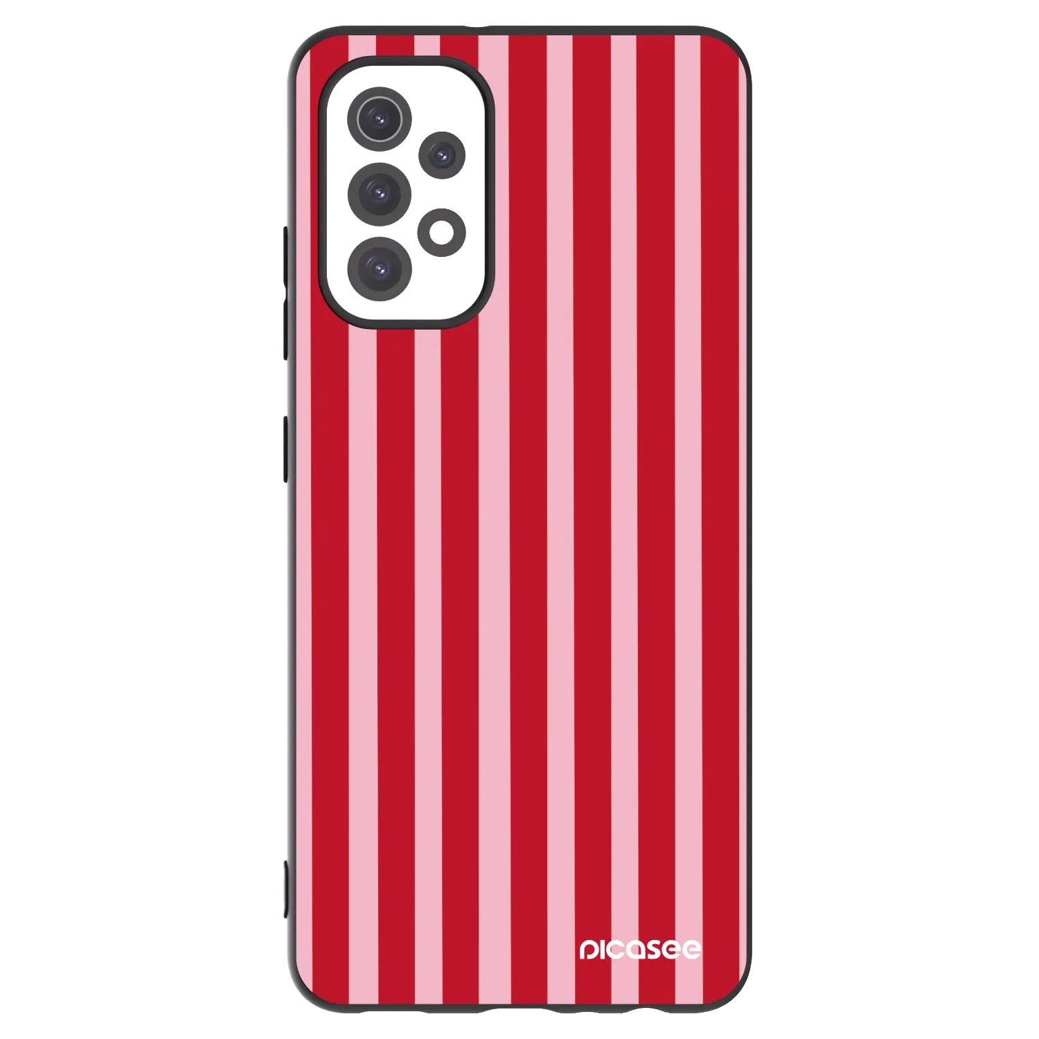 Picasee silikonový černý obal pro Samsung Galaxy A32 5G A326B - Lines red