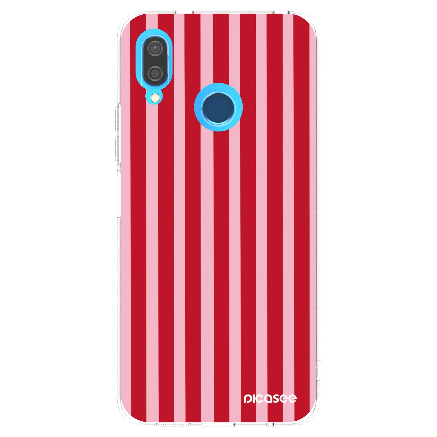 Picasee silikonový průhledný obal pro Huawei P20 Lite - Lines red