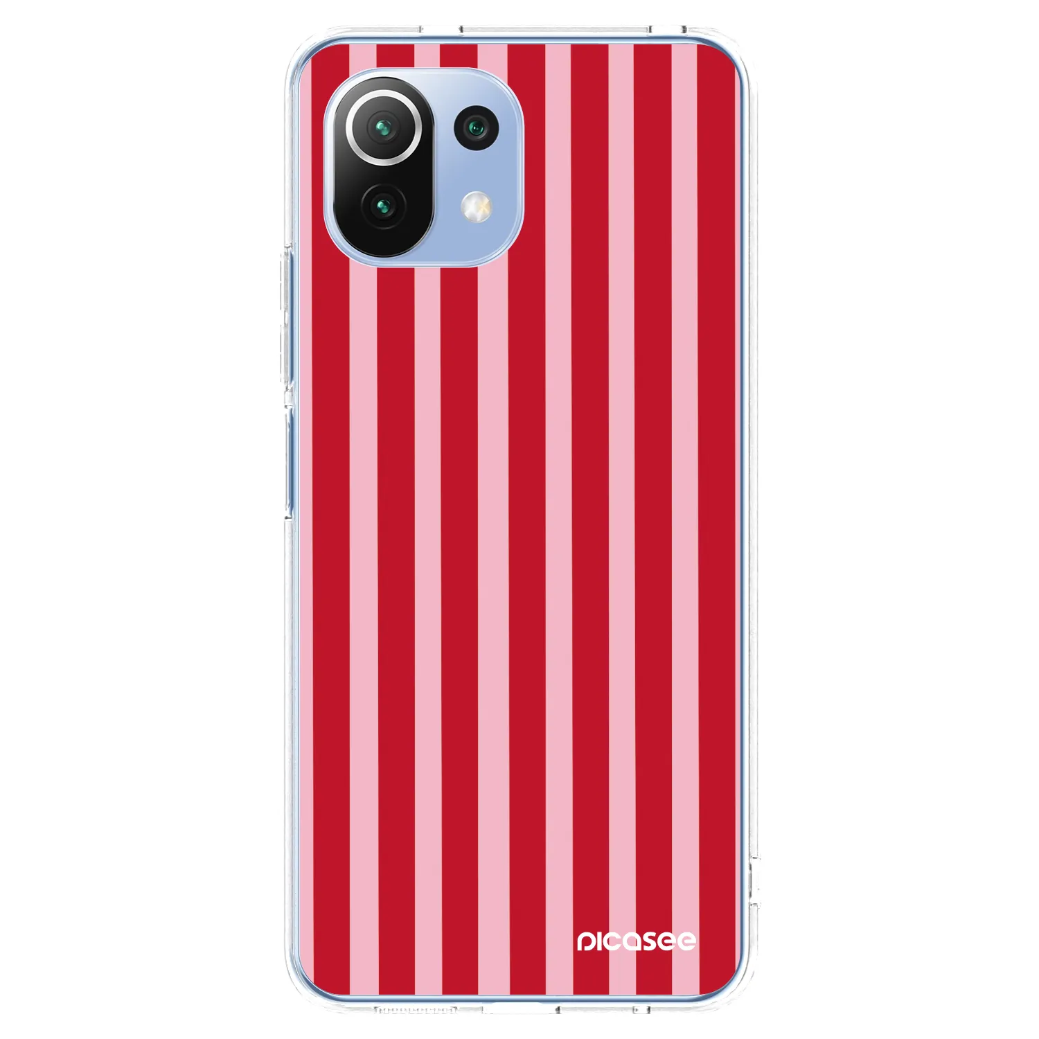 Picasee silikonový průhledný obal pro Xiaomi Mi 11 Lite - Lines red
