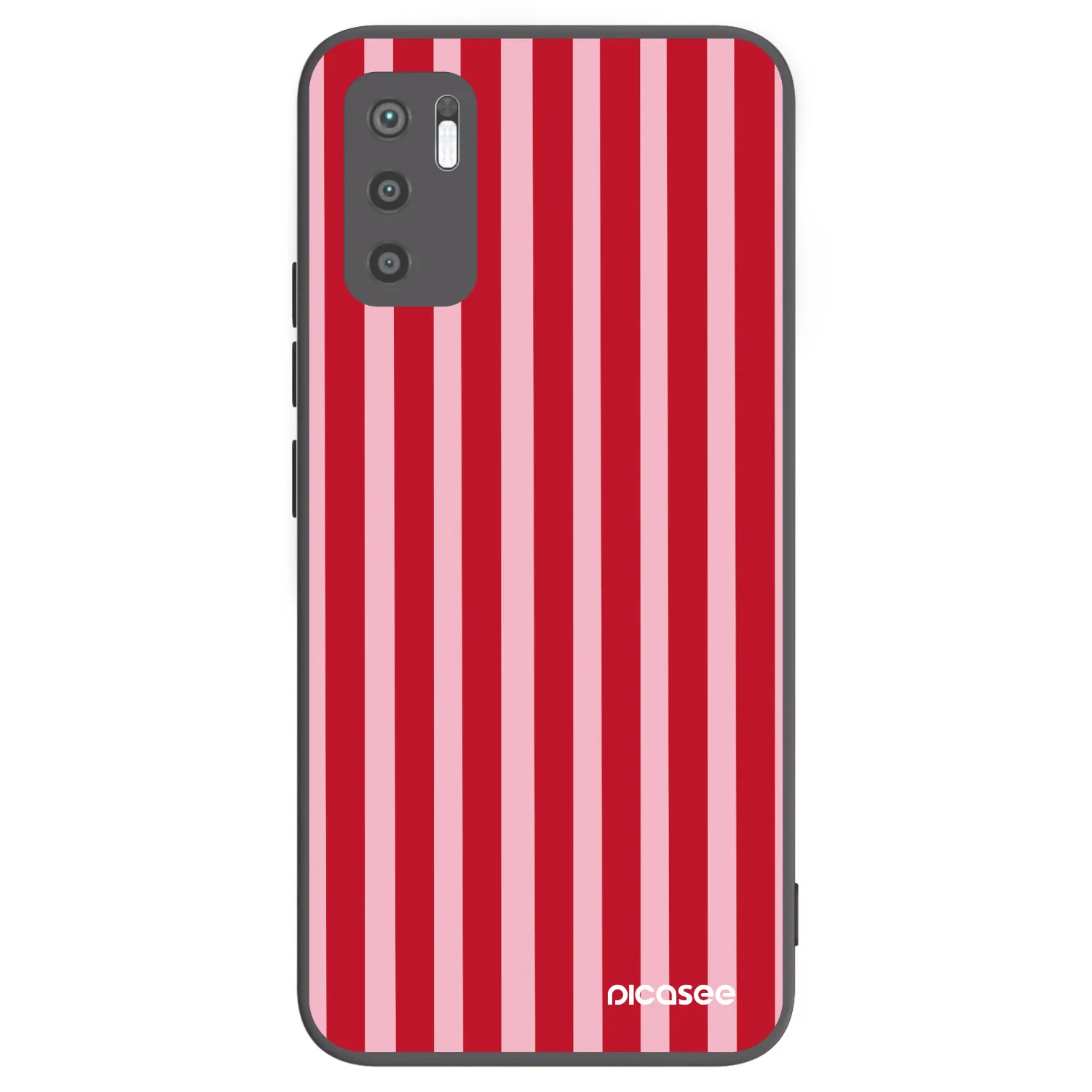 Picasee silikonový černý obal pro Xiaomi Redmi Note 10 5G - Lines red