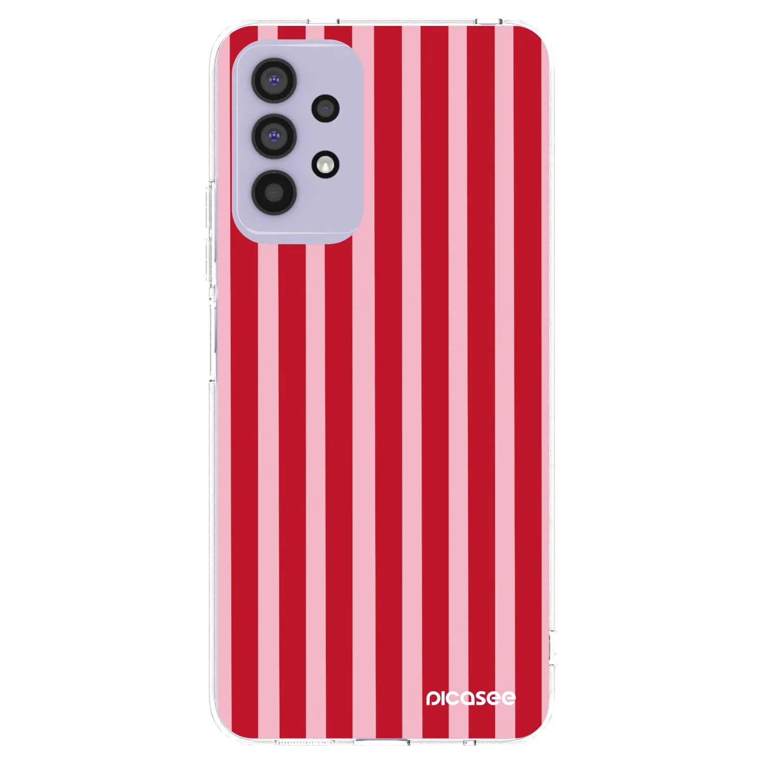 Picasee silikonový průhledný obal pro Samsung Galaxy A32 4G SM-A325F - Lines red