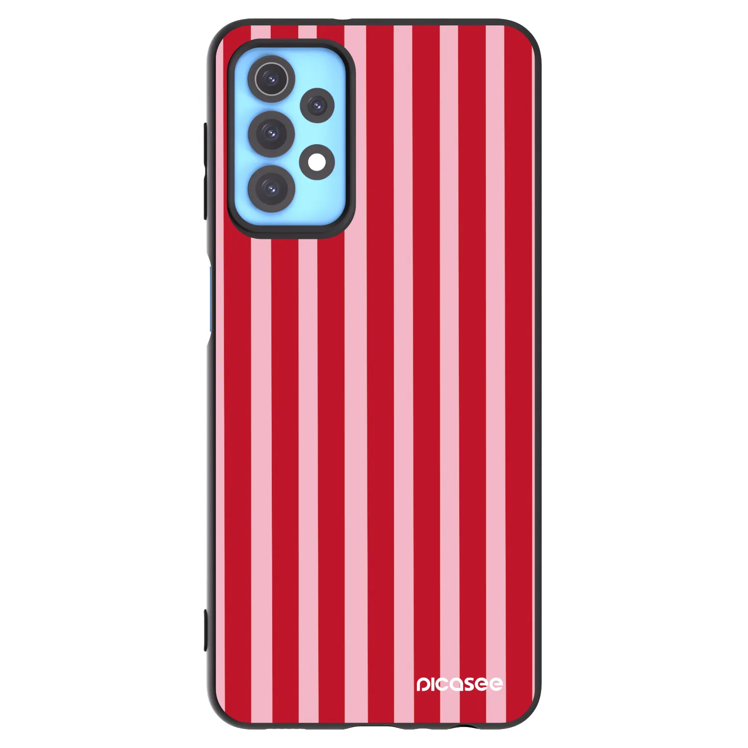 Picasee silikonový černý obal pro Samsung Galaxy A32 4G SM-A325F - Lines red