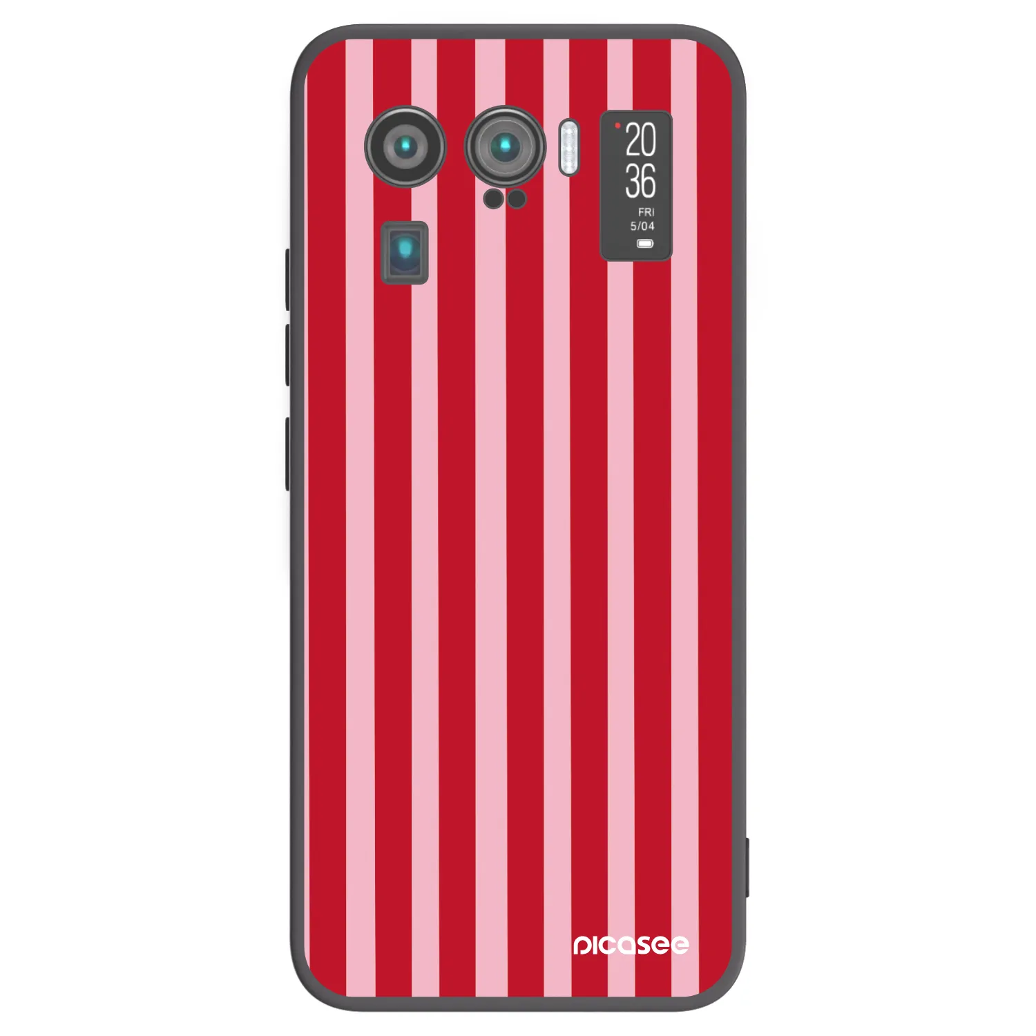 Picasee silikonový černý obal pro Xiaomi Mi 11 Ultra - Lines red