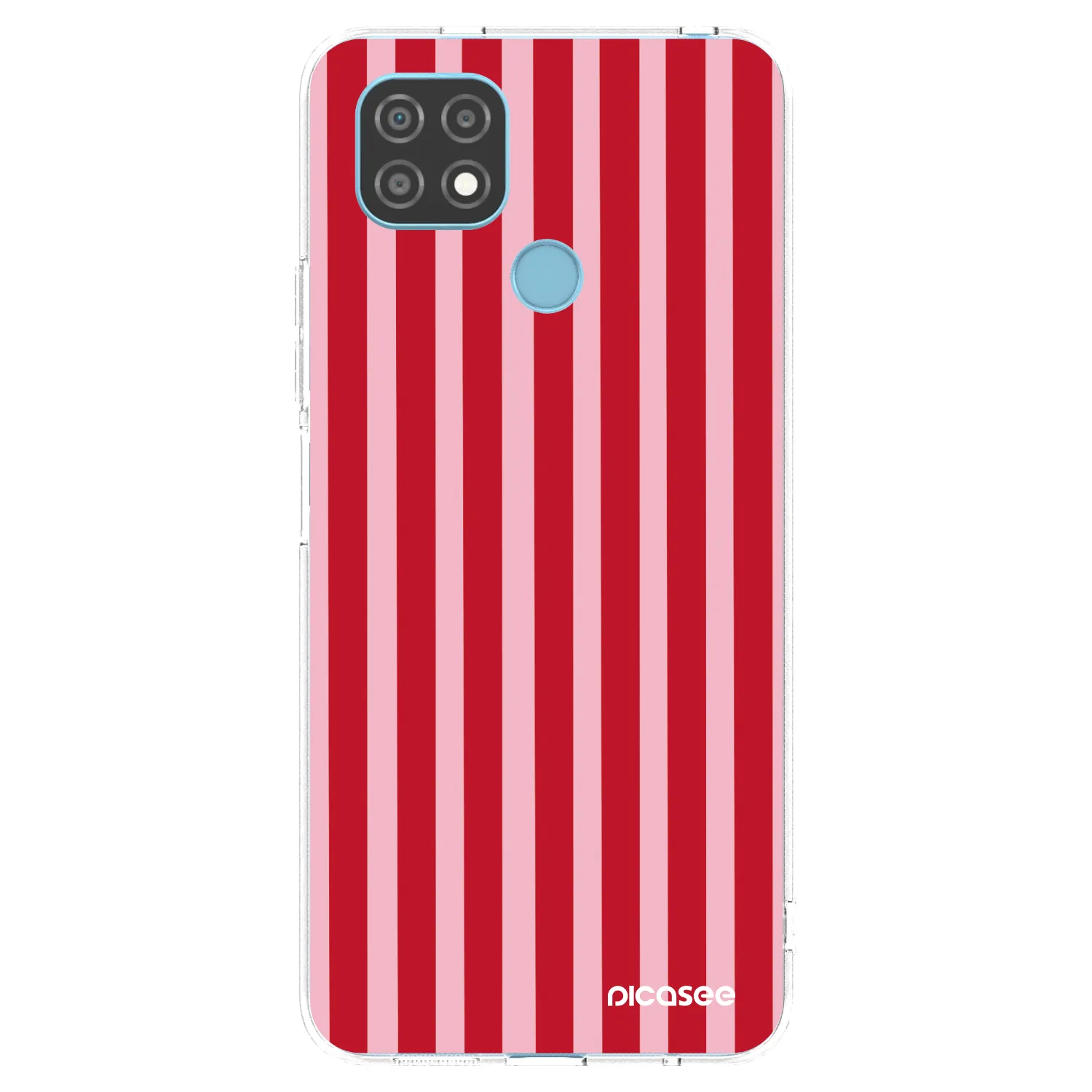 Picasee silikonový průhledný obal pro Realme C21 - Lines red