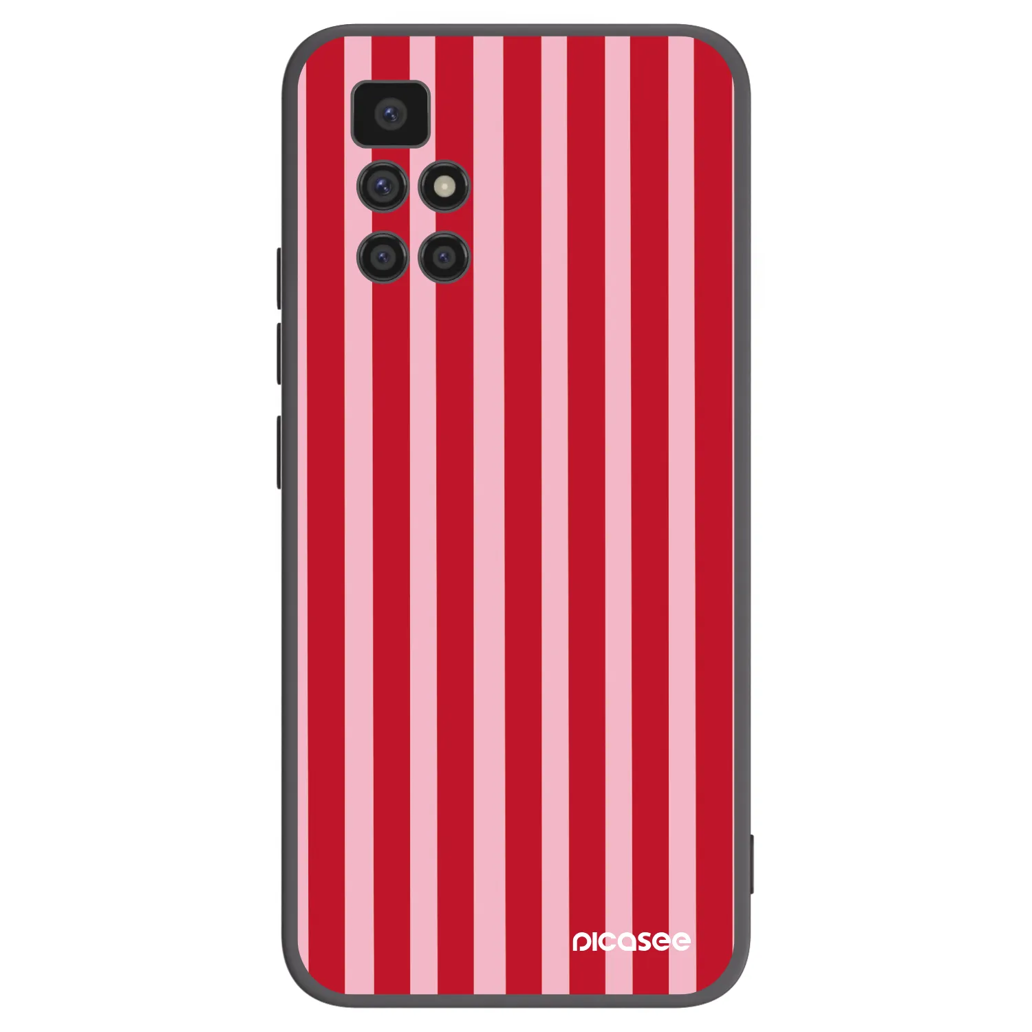Picasee silikonový černý obal pro Xiaomi Redmi 10 - Lines red