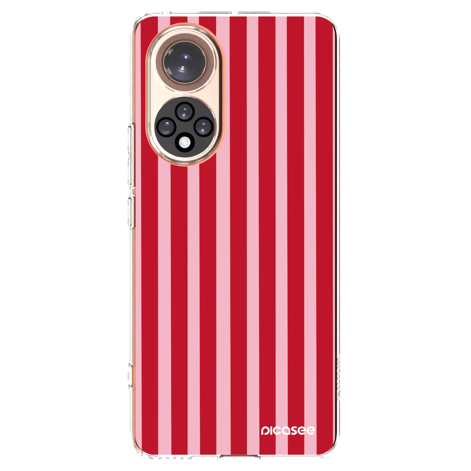 Picasee silikonový průhledný obal pro Honor 50 5G - Lines red