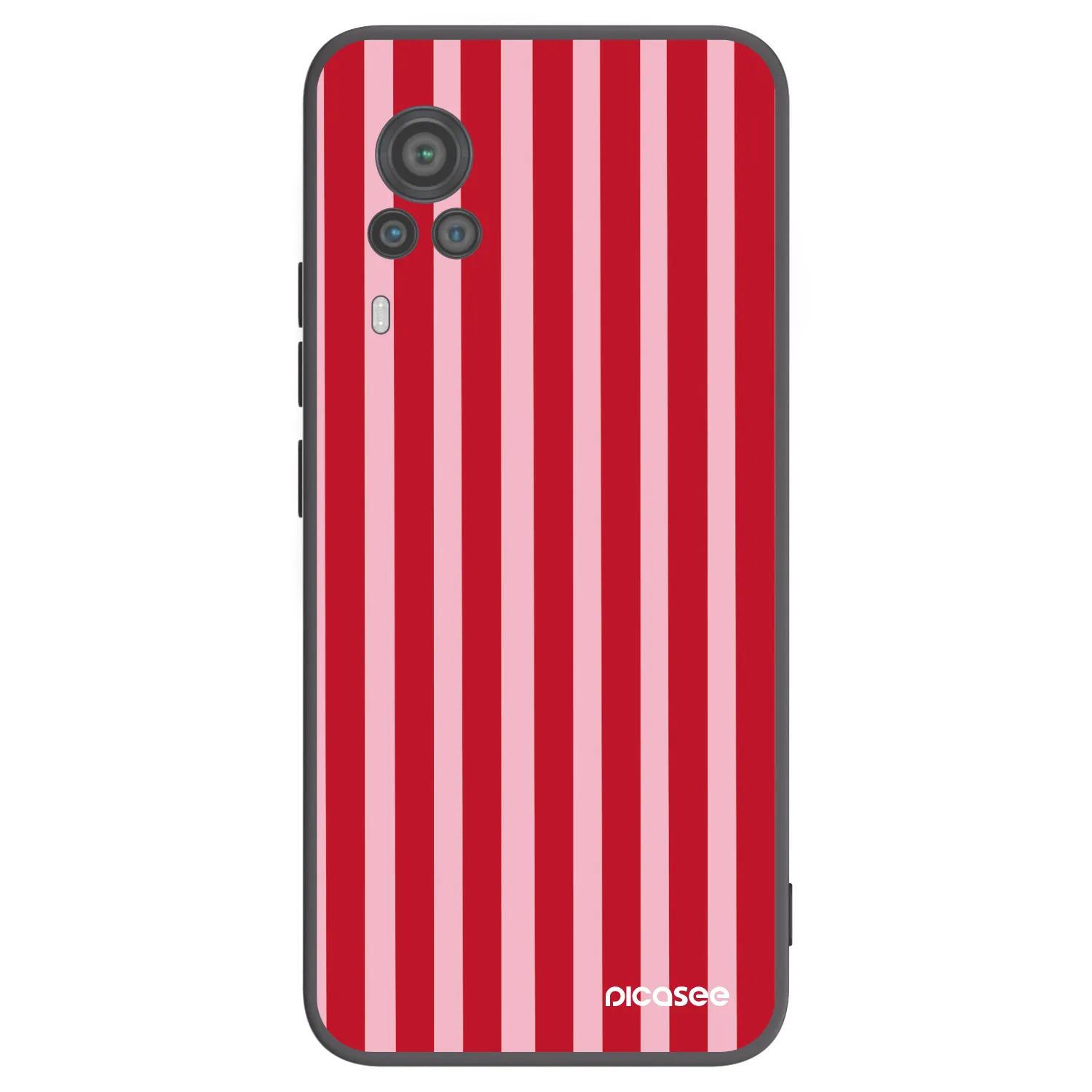 Picasee silikonový černý obal pro Vivo X60 Pro 5G - Lines red