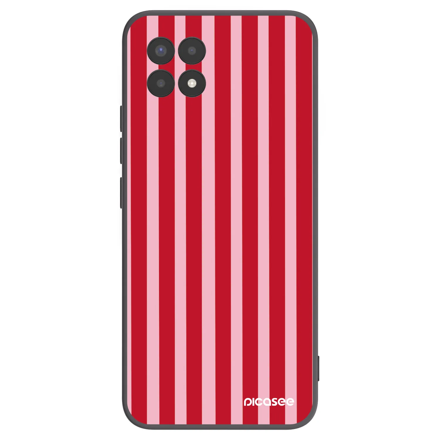 Picasee silikonový černý obal pro Realme 8i - Lines red