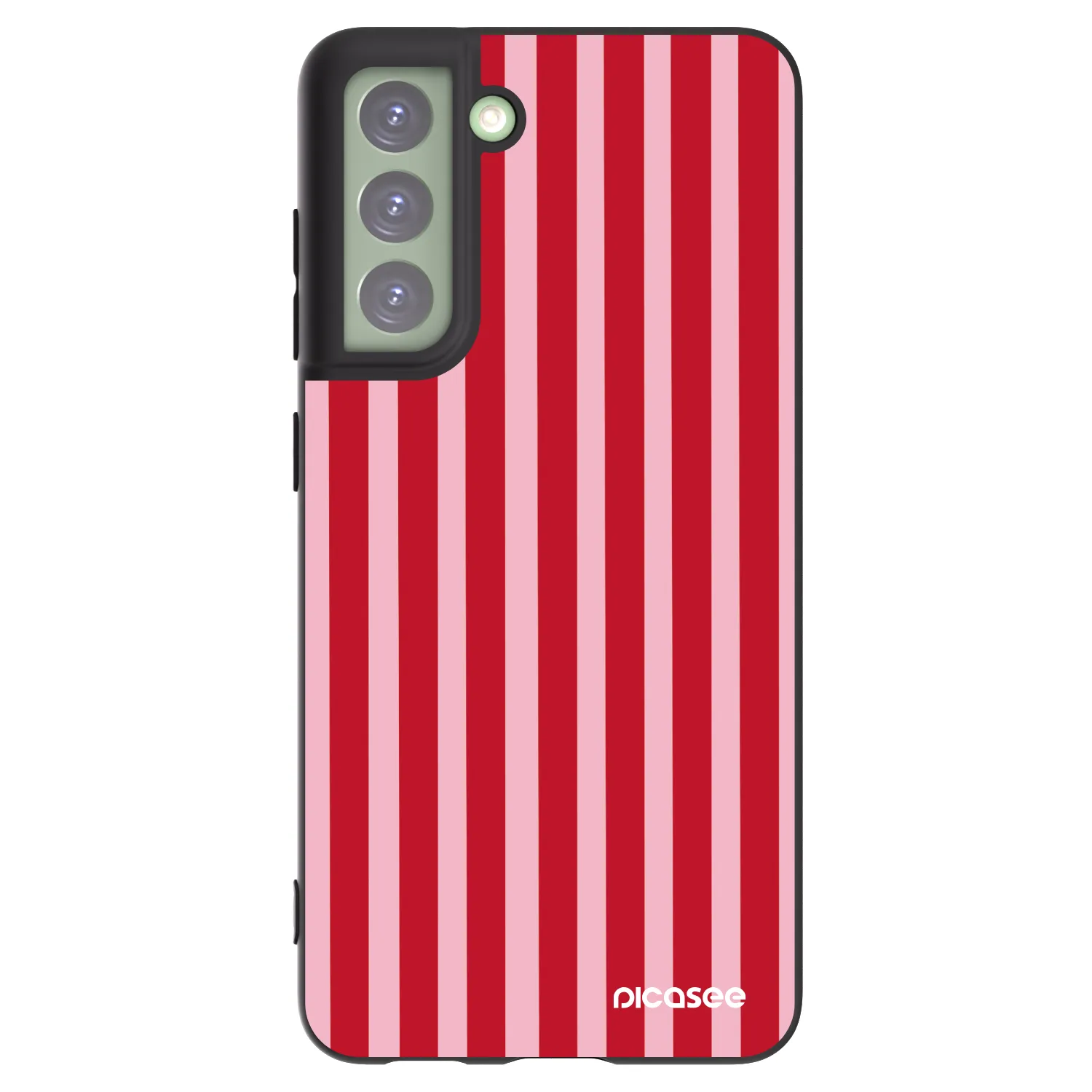 Picasee silikonový černý obal pro Samsung Galaxy S21 FE 5G - Lines red